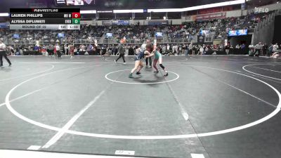 122.8-133.8 lbs Round Of 32 - Lauren Phillips, Mo West vs Alyssa DiFlumeti, Evergreen Wrestling Club