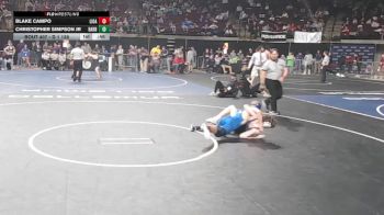 D 1 126 lbs Cons. Round 2 - Blake Campo, Live Oak vs Christopher Simpson Jr, Barbe