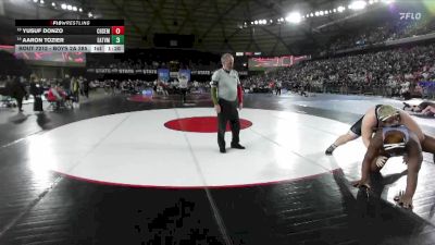 Boys 2A 285 lbs Champ. Round 1 - Yusuf Donzo, Chief Sealth vs Aaron Tozier, Eatonville