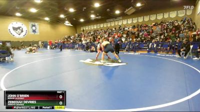 215 lbs Cons. Semi - John O`Brien, Bishop Alemany vs Zebediah DeVries, Arroyo Grande