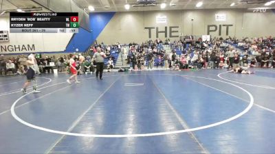 79 lbs Cons. Round 3 - Bryden `Bob` Beatty, Jayhawk Wrestling vs Kyzer Neff, Timpanogos Wrestling
