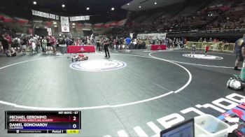 67 lbs 7th Place Match - Michael Geronimo, Lion Of Judah Wrestling Academy vs Daniel Goncharov, California