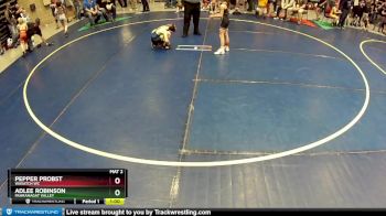 55-65 lbs Champ. Round 1 - Adlee Robinson, Pahranagat Valley vs Pepper Probst, Wasatch WC
