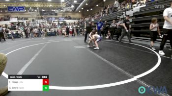 46 lbs Semifinal - Easton Hans, Lions Wrestling Academy vs Silas Boyd, Harrah Little League Wrestling