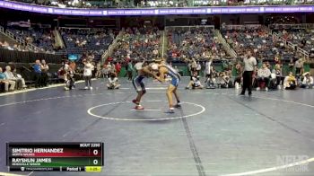 2A 132 lbs Semifinal - Simitrio Hernandez, North Wilkes vs Rayshun James, Reidsville Senior