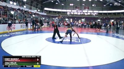 101 lbs Cons. Semi - Cole Willis, West Genesee Sr HS vs Cody Seabolt, Chambersburg Area Hs