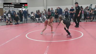 75.2-79.5 lbs Champ. Round 3 - Raelynn Gomez, Tyler Tornadoes Wrestling vs Langley Baker, North DeSoto Wrestling Academy