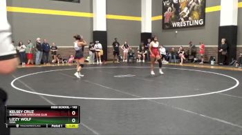 142 lbs Quarterfinal - Kelsey Cruz, Bloomington Wrestling Club vs Lizzy Wolf, Iowa