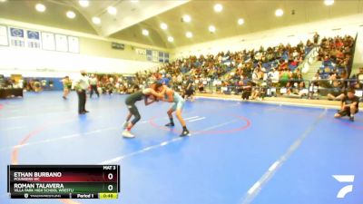 113 lbs Cons. Round 2 - Roman Talavera, Villa Park High School Wrestli vs Ethan Burbano, Pounders WC