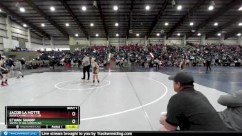 100 lbs Champ. Round 1 - Ethan Sharp, Uintah Jr High Wrestling vs Jacob La Notte, Wasatch Wrestling Club