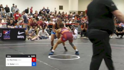 55 kg Semis - Amanda Martinez, Cardinal WC/ TMWC vs Vayle Baker, NYAC/West Point WC