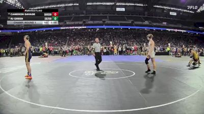 D1-190 lbs Champ. Round 1 - Rj Green, South Lyon HS vs Cameron Savage, Davison HS