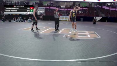 215 lbs 1st Place Match - Liam Rodebush, Caldwell vs Gage Ponton, Mountain View