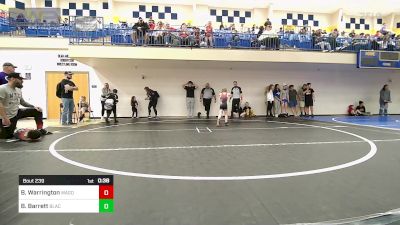 55 lbs Semifinal - Beckham Warrington, Wagoner Takedown Club vs Beau Barrett, Black Fox Wrestling Club