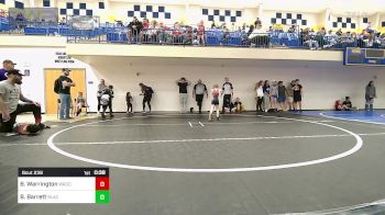 55 lbs Semifinal - Beckham Warrington, Wagoner Takedown Club vs Beau Barrett, Black Fox Wrestling Club
