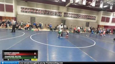 43 lbs Semifinal - Emmett Grover, Box Elder Stingers vs Tennessee Silcox, Payson Lion Wrestling Club