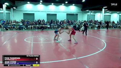 136 lbs Placement Matches (8 Team) - Tyce Thompson, Oklahoma Blue vs Gage Evans, Pennsylvania Red