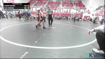 75 lbs Quarterfinal - Jacobi Holmes, Cowboy Wrestling Club vs Colt Topping, Smith Wrestling Academy