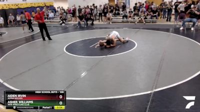 106 lbs Cons. Round 4 - Asher Williams, WAR Wrestling Club vs Aiden Irvin, Alpha Wolves