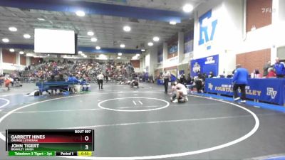 215 lbs Cons. Round 2 - Garrett Hines, Orange Lutheran vs John Tigert, Brawley Union