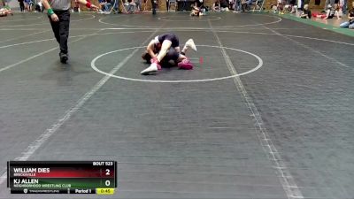 76 lbs Semifinal - William Dies, Brecksville vs Kj Allen, Neighborhood Wrestling Club