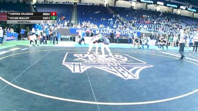 Girls-140 lbs Semifinal - Kylee Malloy, Olivet (Girls) vs Cinthia Villegas, Dowagiac (Girls)