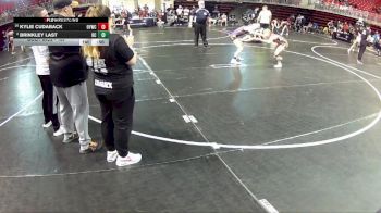 107 lbs 3rd Place Match - Kylie Cudaback, Ogallala Youth Wrestling Club vs Brinkley Last, Battle Creek