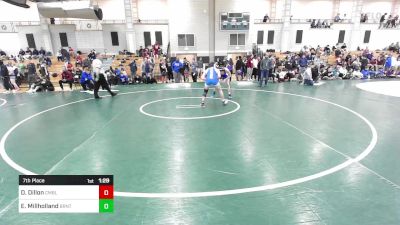 160 lbs 7th Place - Dmitriy Dillon, Cumberland vs Evan Millholland, Braintree