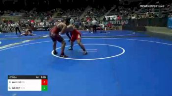 200 lbs Quarterfinal - Noah Wenzel, Izzy Style Wrestling vs Gunner Wilson, Team Tulsa