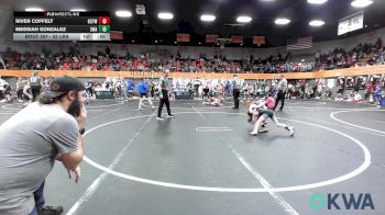 55 lbs Consi Of 8 #2 - River Coffelt, Bridge Creek Youth Wrestling vs Messiah Gonzalez, Shelton Wrestling Academy