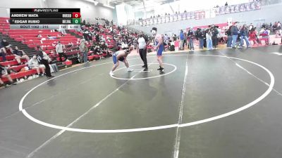 215 lbs Champ. Round 1 - Edgar Rubio, El Paso Del Valle vs Andrew Mata, El Paso Riverside