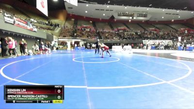 120 lbs Cons. Round 2 - Kenshin Lin, Danville Wrestling Club vs Spencer Madson-Castillo, Valley Silverbacks Wrestling Club