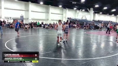 126 lbs Round 1 (6 Team) - Carter Krouse, Indiana Smackdown Gold vs Andrew Druschel, Foxfire Wrestling Club RED