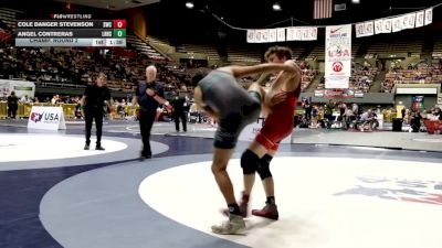 Junior Boys - 144 lbs Champ. Round 2 - Angel Contreras, Liberty Ranch High School Wrestling vs Cole Danger Stevenson, Sunnyvale Wrestling Club