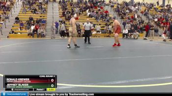 285 lbs Cons. Round 2 - Jeffrey Blaker, Nebraska Weslyn University vs Ronald Krewer, Triton Community College