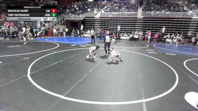 57 lbs 5th Place - Macklin Baird, Elbert County Wranglers vs Trip Patterson, Cowboy Kids WC