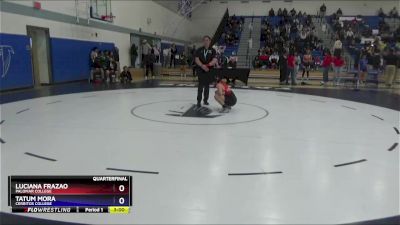 110 lbs Quarterfinal - Luciana Frazao, Palomar College vs Tatum Mora, Cerritos College