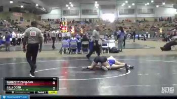 132 lbs Semis (4 Team) - Lilli Cobb, Clarksville (Girls) vs Serenity Mcglade, Cleveland (Girls)