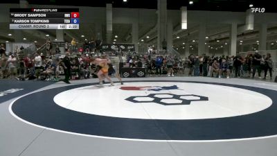 92 lbs Champ. Round 3 - Brody Sampson, Hawkeye Wrestling Club vs Karson Tompkins, Texas