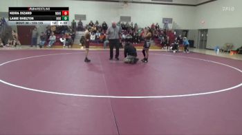 123-125 lbs 1st Place Match - Keira Dizard, Mount Vernon Girls vs Lanie Shelton, Independence Girls