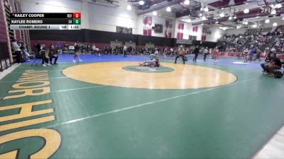 135 lbs Champ. Round 1 - Kaylee Romero, Shadow Hills vs Kailey Cooper, Redlands East Valley