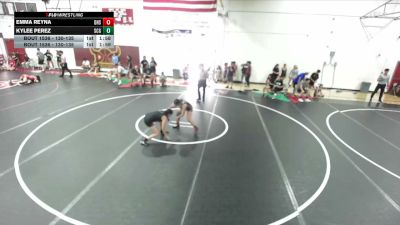 130-135 lbs Quarterfinal - Kylee Perez, Legacy Wrestling Center vs Emma Reyna, Downey High School