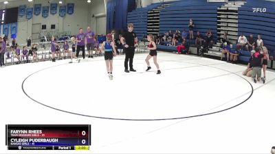 90 lbs Round 2 (6 Team) - Farynn Rhees, Team Missouri Girls vs Cyleigh Puderbaugh, Kansas Girls