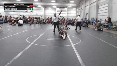 64 lbs Round 4 (6 Team) - Kyle Savage, CTWHALE Green vs Oliver Moreno, Xtreme Team