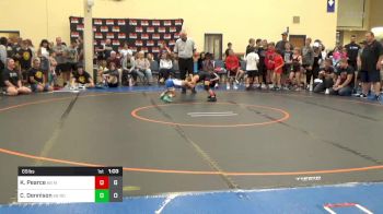 65 lbs Rr Rnd 1 - Keegan Pearce, K8 Mat Assassins Red vs Cael Dennison, K8 Team Round-Up