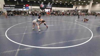 110 lbs Cons. Rd Of 32 - Alexa Thomas, Avila Combat Laboratories vs Madison Little, South Dakota