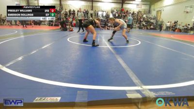 82 lbs Rr Rnd 2 - Presley Williams, Sperry Wrestling Club vs Emerson Rollings, Tulsa Blue T Panthers