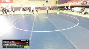 132 lbs Cons. Round 4 - Steven Hunter, Lawrence North Wrestling Club vs Caleb Gustafson, New Mexico Outlawz Wrestling Club