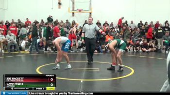 DIVISION 3 lbs Round 1 - Joe Hackett, Columbus Catholic vs Gavin Weitz, Anamosa