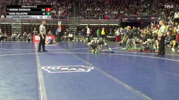 2A-120 lbs Champ. Round 1 - Zane Gillespie, Iowa Falls-Alden vs Owenn Swenson, Vinton-Shellsburg